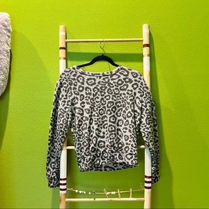 Leopard Print Womens Crew Neck